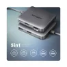 Axagon HMC-5HL USB 5Gbps hub, 2x USB-A, HDMI 4k/60Hz, RJ-45, PD 100W, 20c