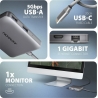 Axagon HMC-5HL 2xUSB-A 4K HDMI GLAN PD100W USB-C 15cm