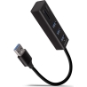 Axagon HMA-CR3A 3x USB-A + SD/microSD, USB3.2 Gen 1 hub, metal, 20cm USB-A cable