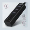 Axagon HMA-CR3A 3x USB-A + SD/microSD, USB3.2 Gen 1 hub, metal, 20cm USB-A cable