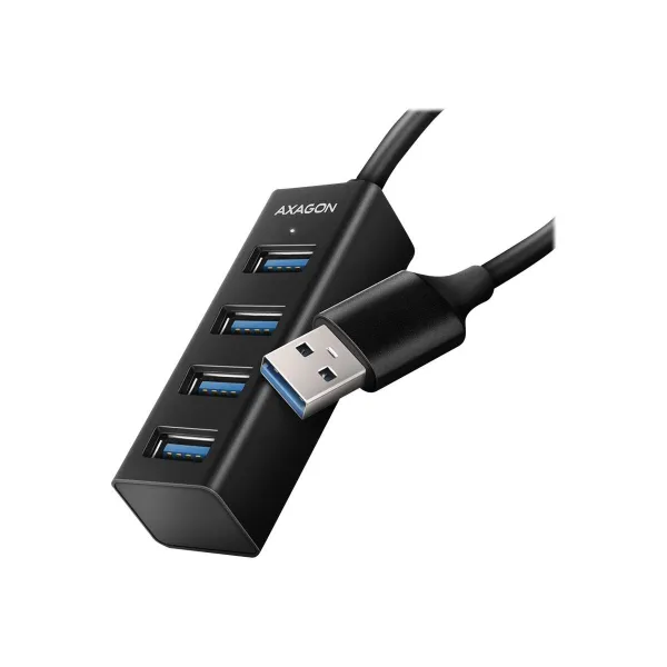 Axagon HUE-M1A 4x USB3.2 Gen 1 MINI hub, metal, 20cm USB-A cable