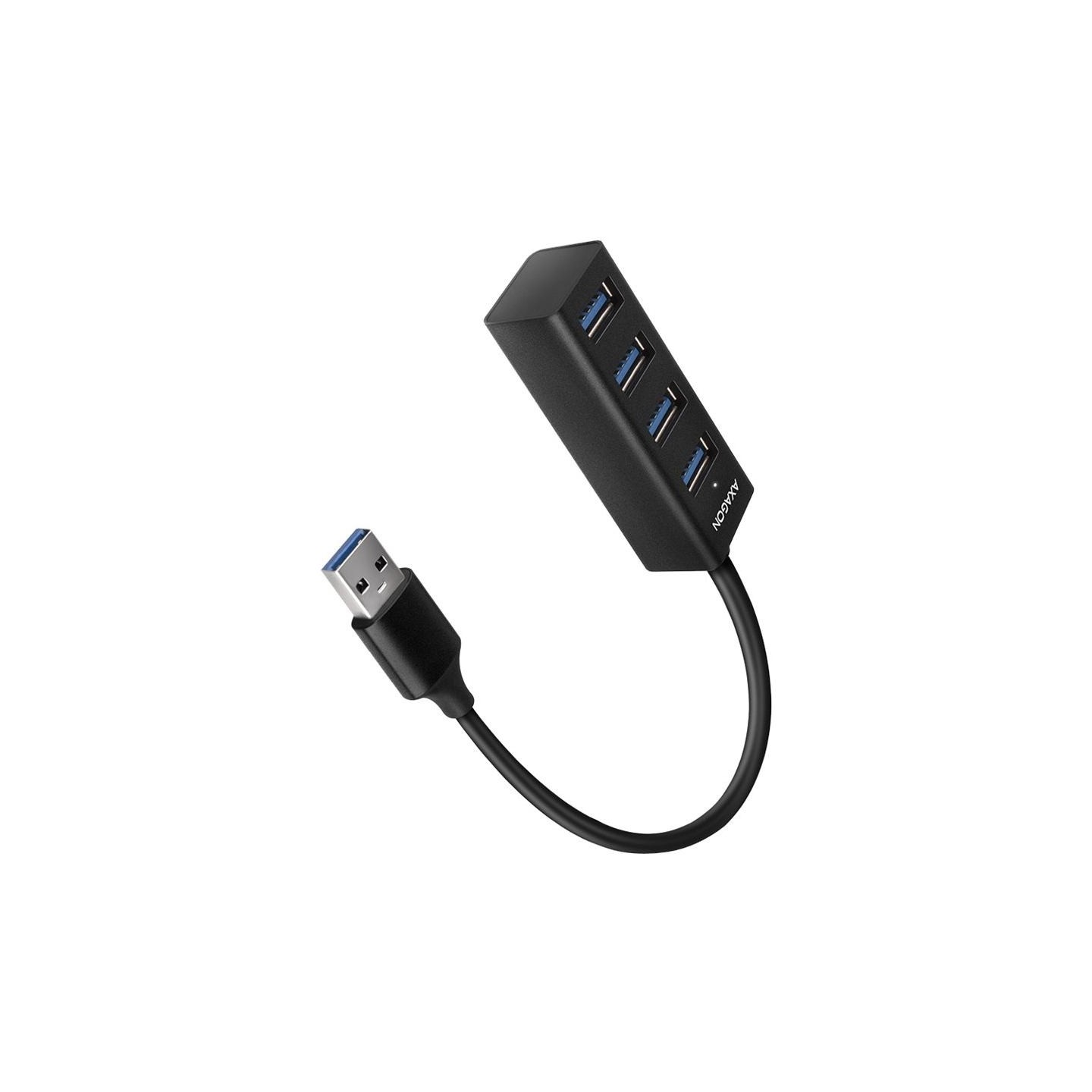Axagon HUE-M1A 4x USB3.2 Gen 1 MINI hub, metal, 20cm USB-A cable