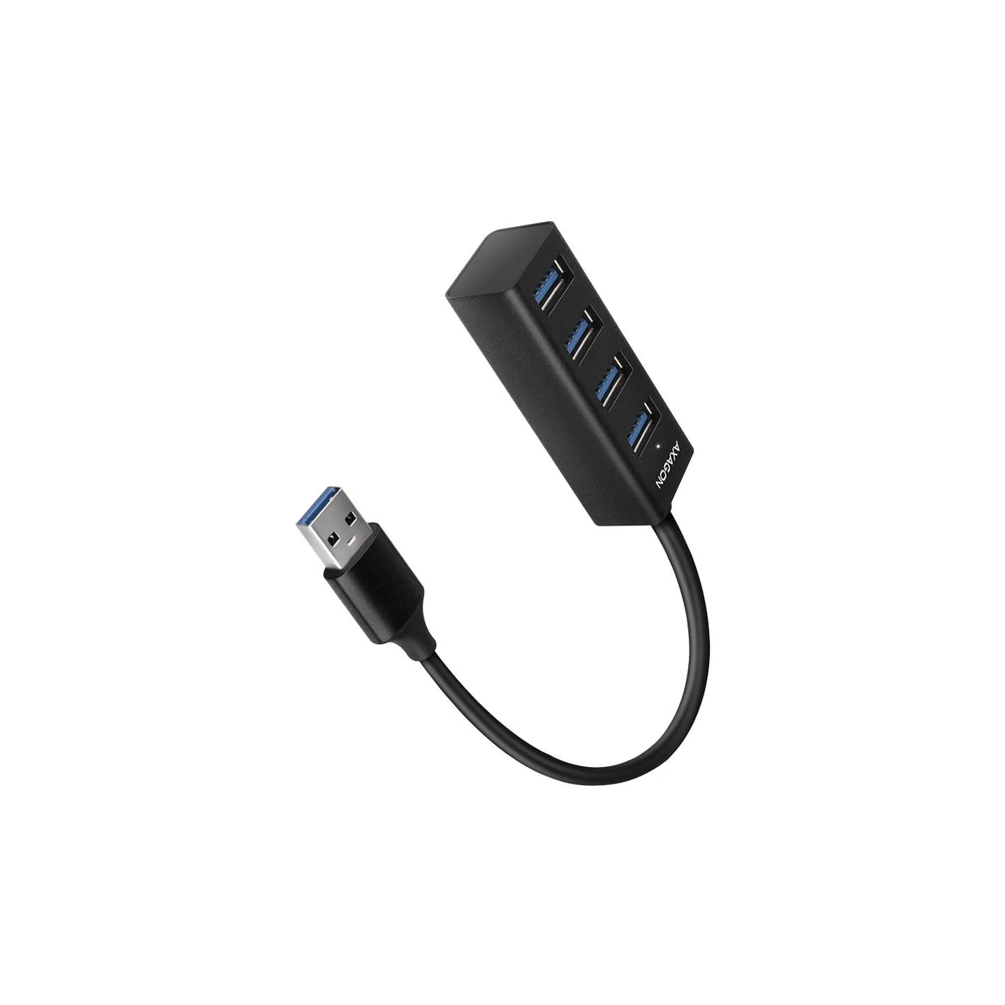 Axagon HUE-M1A 4x USB3.2 Gen 1 MINI hub, metal, 20cm USB-A cable