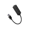 Axagon HUE-M1A 4x USB3.2 Gen 1 MINI hub, metal, 20cm USB-A cable