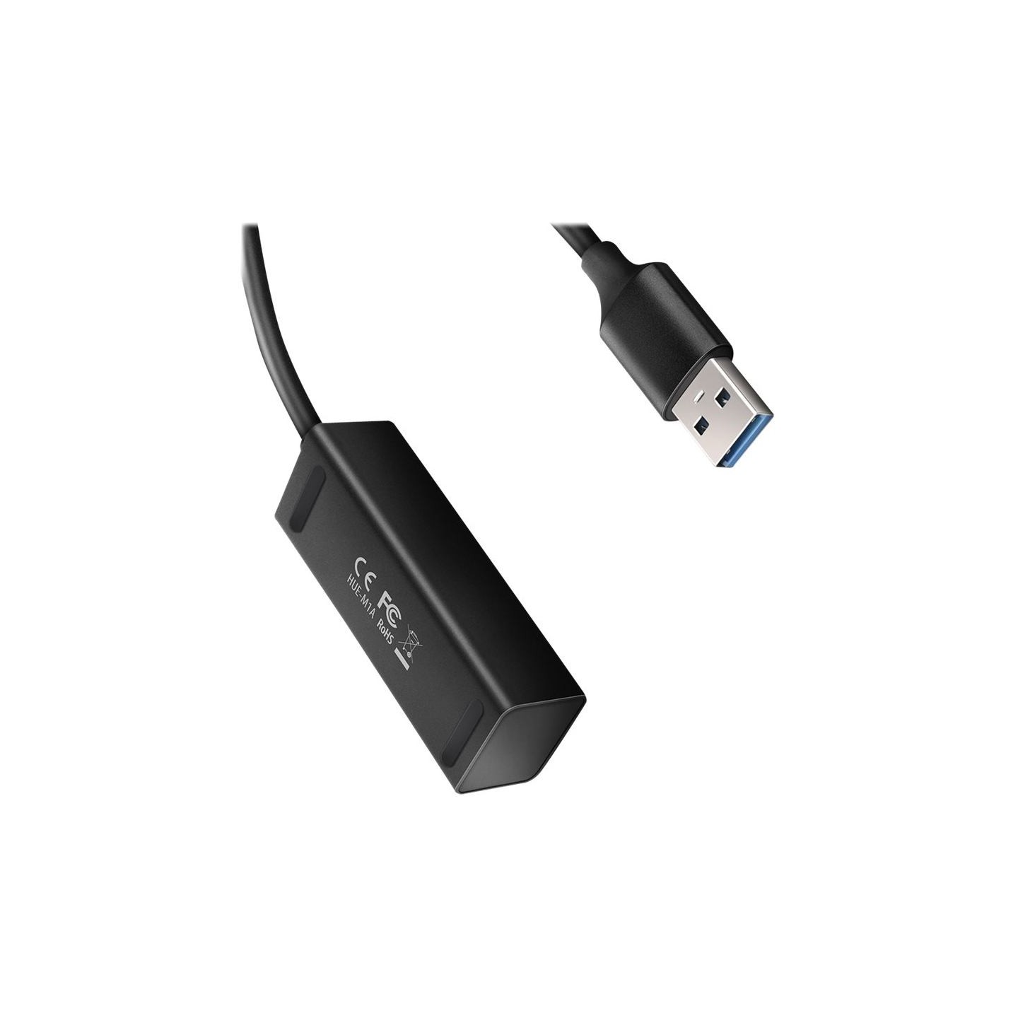 Axagon HUE-M1A 4x USB3.2 Gen 1 MINI hub, metal, 20cm USB-A cable