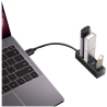 Axagon HUE-M1A 4x USB3.2 Gen 1 MINI hub, metal, 20cm USB-A cable