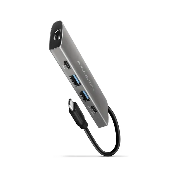 Axagon HMC-5G21 2x USB-A + 2x USB-C + HDMI 4K/30Hz, USB-C 3.2 Gen 2 10Gbps hub, PD 60W, 13cm USB-C cable