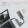 Axagon HMC-5G21 2x USB-A + 2x USB-C + HDMI 4K/30Hz, USB-C 3.2 Gen 2 10Gbps hub, PD 60W, 13cm USB-C cable