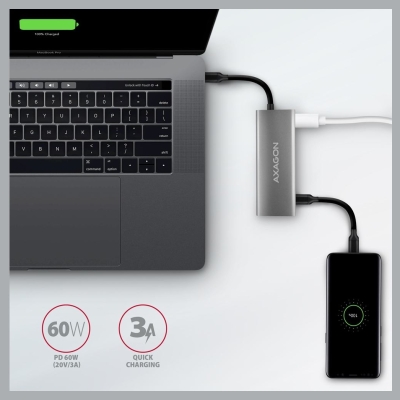 Axagon HMC-5G21 10Gbps hub 5in 1 HDMI + 2x USB-A/USB-C