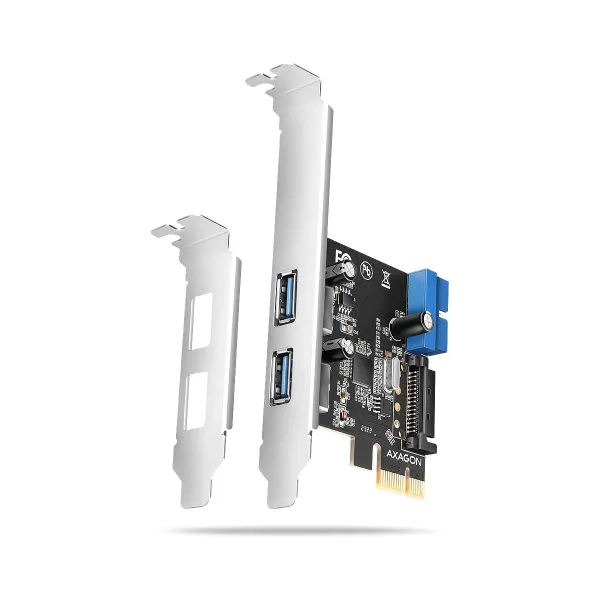 Axagon PCEU-232RS PCIe card - 2+2x USB 5Gbps port, SATA power, Renesas PD720201, SP & LP