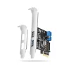Axagon PCEU-232RS PCIe card - 2+2x USB 5Gbps port, SATA power, Renesas PD720201, SP & LP