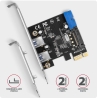 Axagon PCEU-232RS PCIe card - 2+2x USB 5Gbps port, SATA power, Renesas PD720201, SP & LP