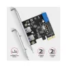 Axagon PCEU-232RS PCIe card - 2+2x USB 5Gbps port, SATA power, Renesas PD720201, SP & LP