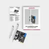 Axagon PCEU-232RS PCIe card - 2+2x USB 5Gbps port, SATA power, Renesas PD720201, SP & LP