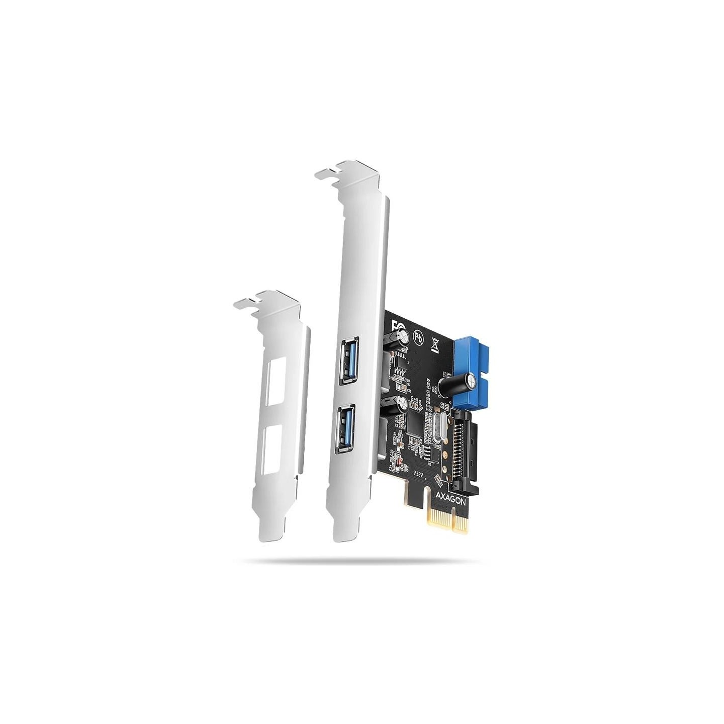 Axagon PCEU-232RS PCIe card - 2+2x USB 5Gbps port, SATA power, Renesas PD720201, SP & LP