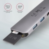 Axagon Hub HMC-5 2x USB-A, HDMI, SD/microSD, USB 3.2 Gen 1, PD 100W, 20cm USB-C cable