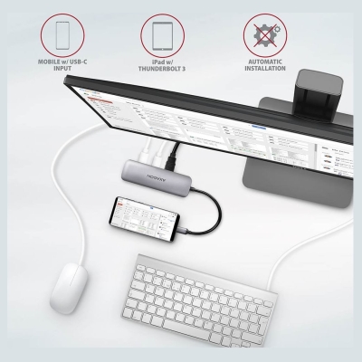 Axagon Hub HMC-5 2x USB-A, HDMI, SD/microSD, USB 3.2 Gen 1, PD 100W, 20cm USB-C cable