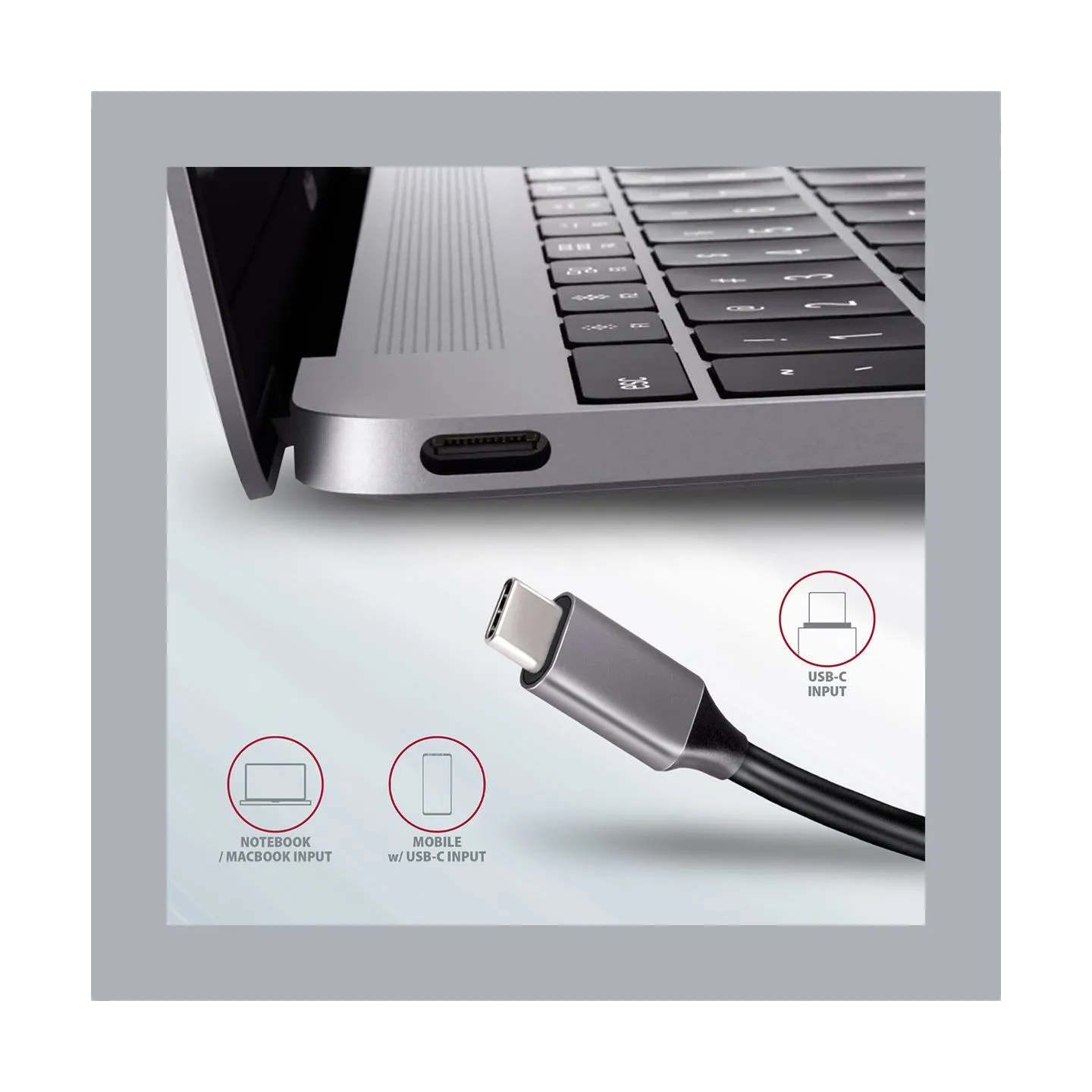 Axagon Multiport USB 3.2 Gen 1 hub. HDMI, card reader and Power Delivery. 20 cm USB-C cable.