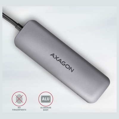 Axagon Hub HMC-5 2x USB-A, HDMI, SD/microSD, USB 3.2 Gen 1, PD 100W, 20cm USB-C cable