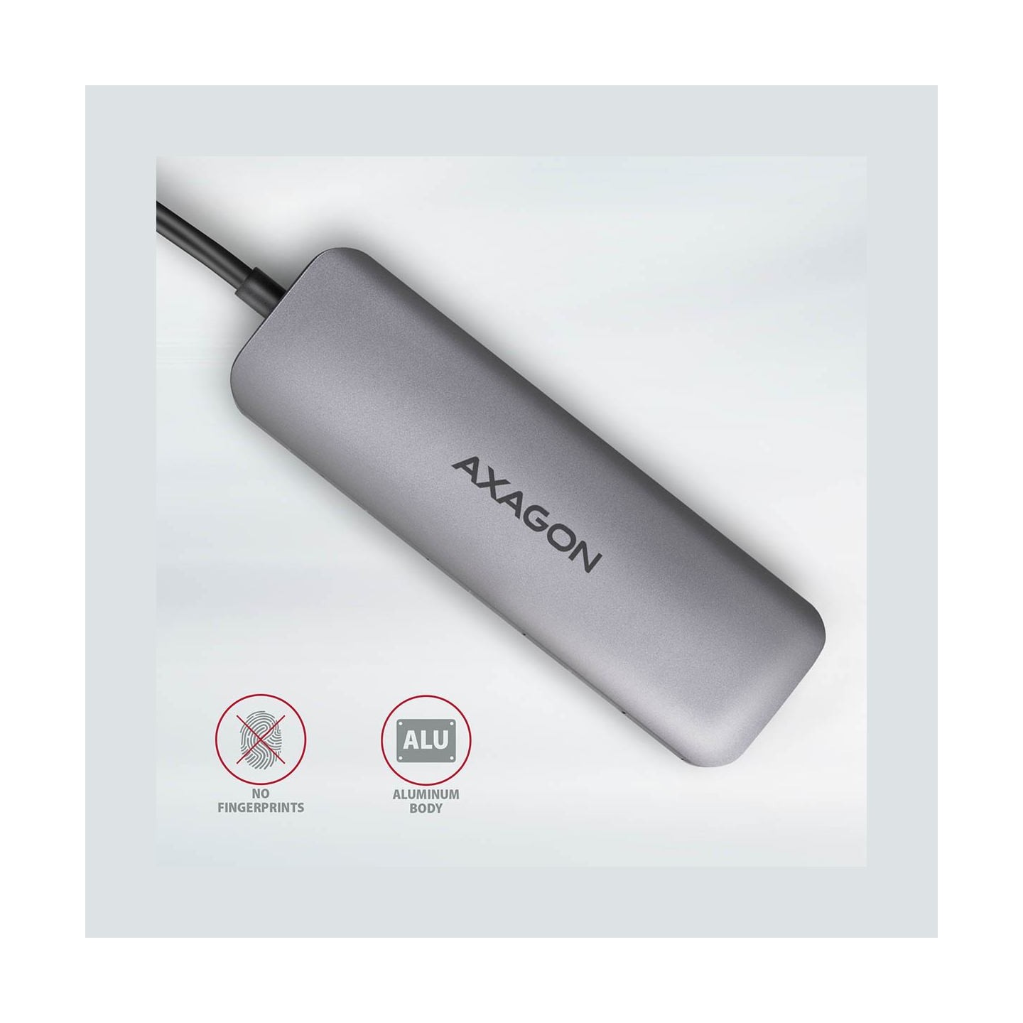 Axagon Hub HMC-5 2x USB-A, HDMI, SD/microSD, USB 3.2 Gen 1, PD 100W, 20cm USB-C cable