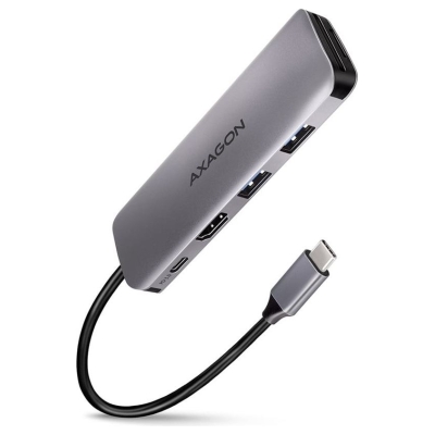 Axagon Hub HMC-5 2x USB-A, HDMI, SD/microSD, USB 3.2 Gen 1, PD 100W, 20cm USB-C cable
