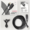 Axagon Active extension USB 2.0 A-M> A-F cable, 10 m long. Power supply option.