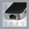 Axagon Multiport USB 3.2 Gen 1 hub. HDMI, Gigabit LAN and Power Delivery. 20 cm USB-C cable.