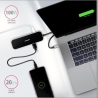 Axagon Multiport USB 3.2 Gen 1 hub. HDMI, Gigabit LAN and Power Delivery. 20 cm USB-C cable.