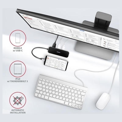Axagon HMC-6GL 3x USB-A, HDMI, RJ-45, USB 3.2 Gen 1 hub, PD 100W, 20cm USB-C cable