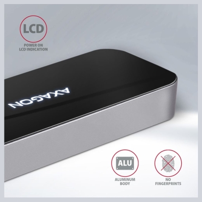 Axagon HMC-6GL 3x USB-A, HDMI, RJ-45, USB 3.2 Gen 1 hub, PD 100W, 20cm USB-C cable