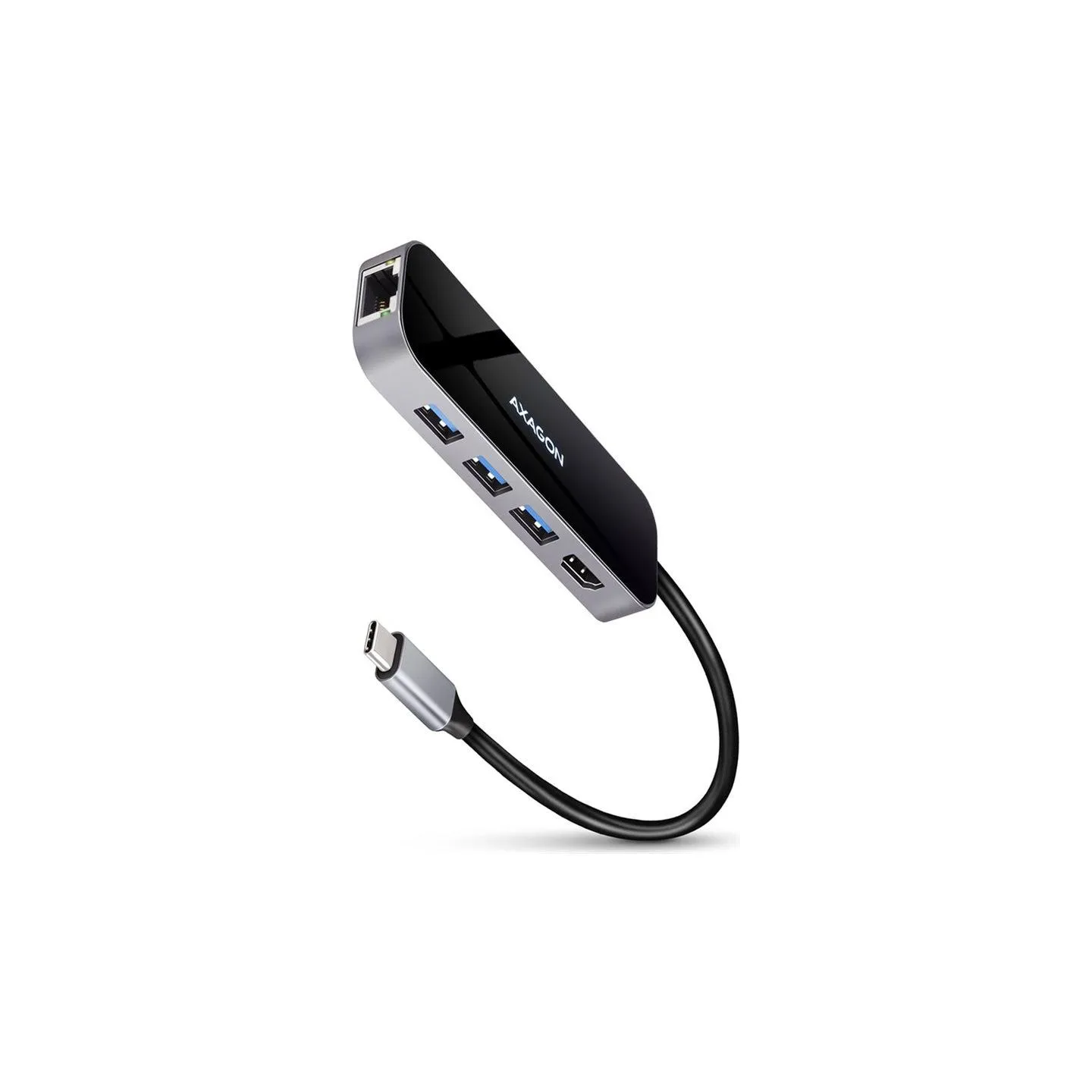 Axagon HMC-6GL 3x USB-A, HDMI, RJ-45, USB 3.2 Gen 1 hub, PD 100W, 20cm USB-C cable