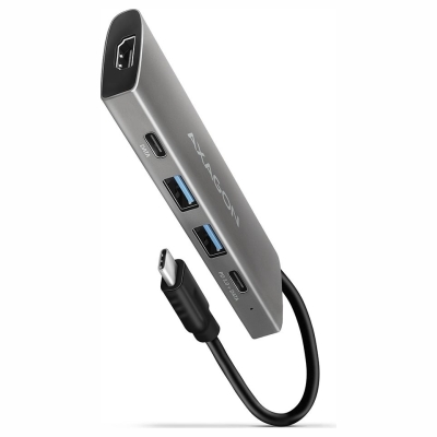 Axagon HMC-5G2 2x USB-A + 2x USB-C + HDMI, USB-C 3.2 Gen 2 10Gbps hub, PD 60W, 13cm USB-C cable
