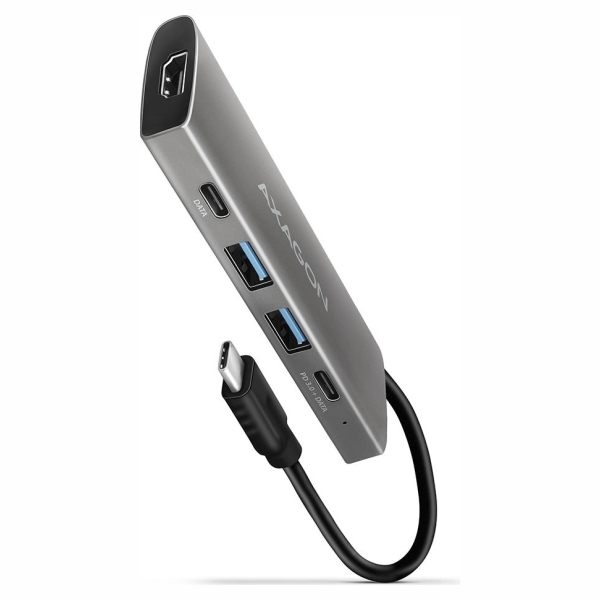 Axagon HMC-5G2 2x USB-A + 2x USB-C + HDMI, USB-C 3.2 Gen 2 10Gbps hub, PD 60W, 13cm USB-C cable