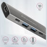 Axagon Hub HMC-5G2 2x USB-A + 2x USB-C + HDMI, USB-C 3.2 Gen 2 10Gbps, PD 60W, 13cm USB-C cable