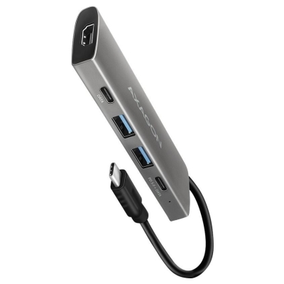 Axagon Hub HMC-5G2 2x USB-A + 2x USB-C + HDMI, USB-C 3.2 Gen 2 10Gbps, PD 60W, 13cm USB-C cable