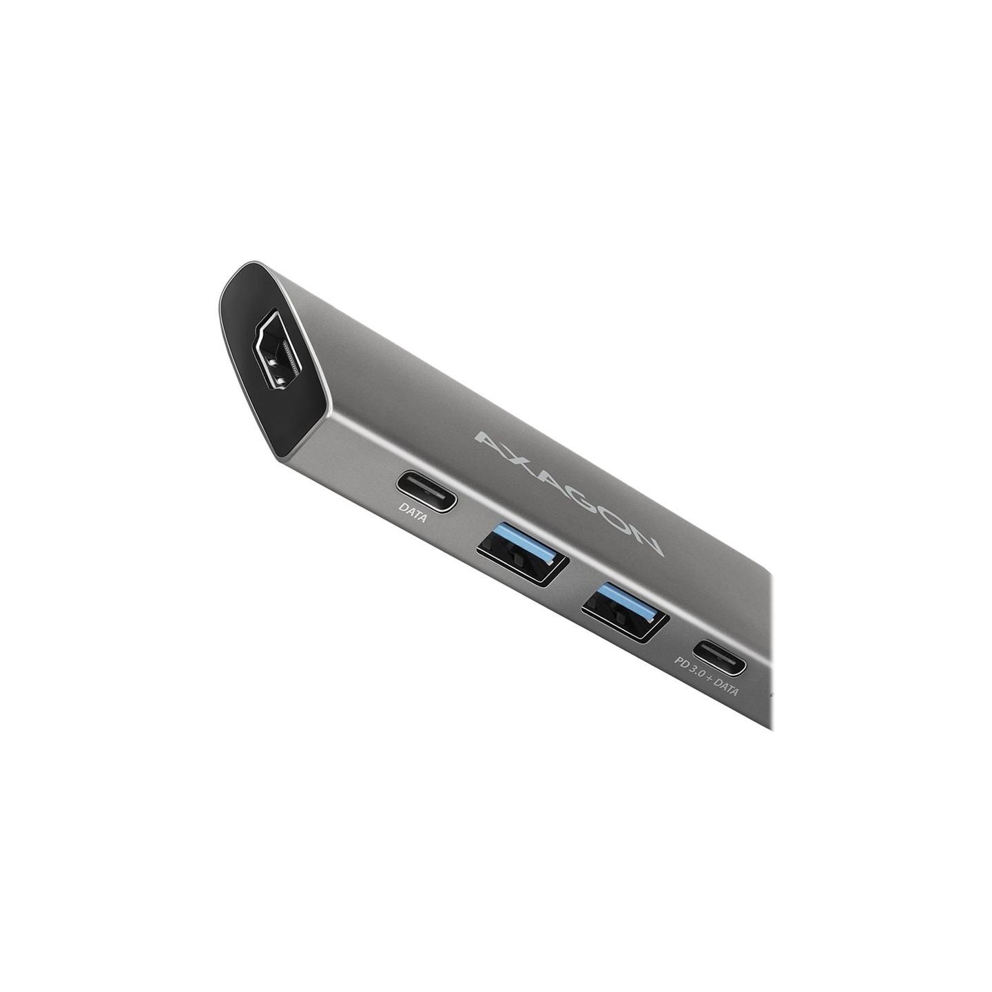 Axagon Hub HMC-5G2 2x USB-A + 2x USB-C + HDMI, USB-C 3.2 Gen 2 10Gbps, PD 60W, 13cm USB-C cable