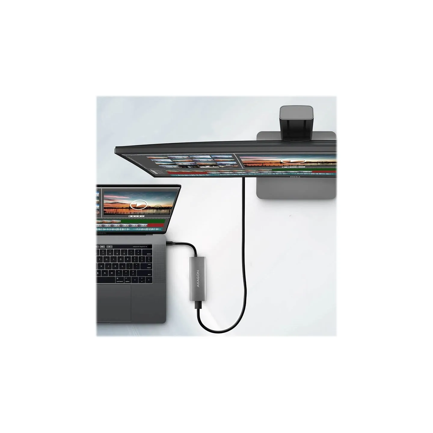 Axagon HMC-5G2 2x USB-A + 2x USB-C + HDMI, USB-C 3.2 Gen 2 10Gbps hub, PD 60W, 13cm USB-C cable