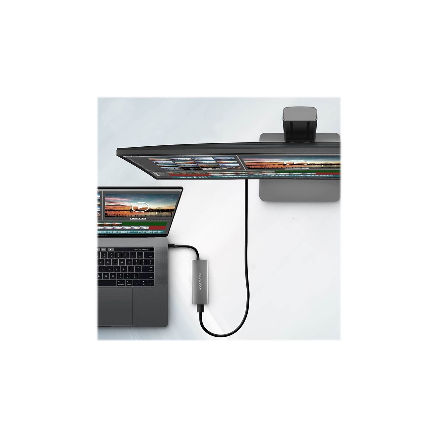 Axagon Hub HMC-5G2 2x USB-A + 2x USB-C + HDMI, USB-C 3.2 Gen 2 10Gbps, PD 60W, 13cm USB-C cable
