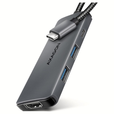 Axagon HMC-5H8K USB 5Gbps hub, 2x USB-A, USB-C, HDMI 8k/30Hz, PD 100W,