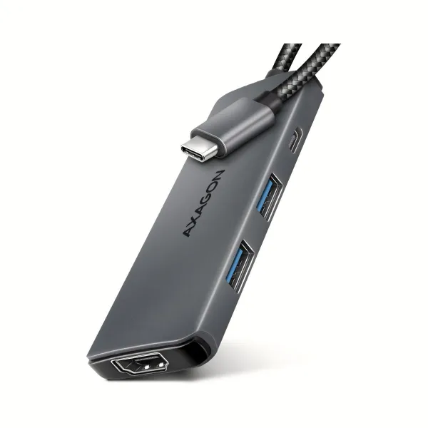 Axagon HMC-5H8K USB 5Gbps hub, 2x USB-A, USB-C, HDMI 8k/30Hz, PD 100W,