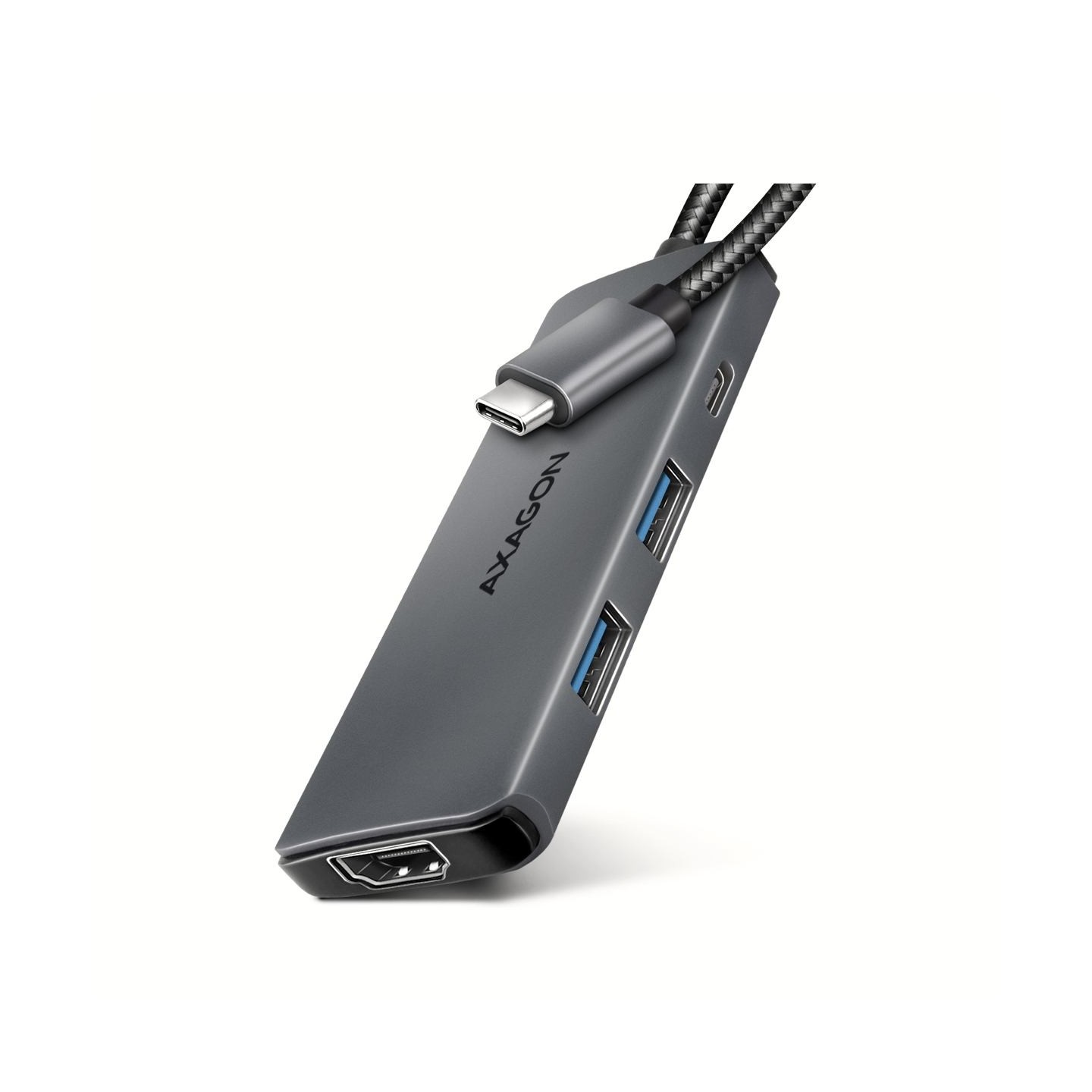 Axagon HMC-5H8K USB 5Gbps hub, 2x USB-A, USB-C, HDMI 8k/30Hz, PD 100W,