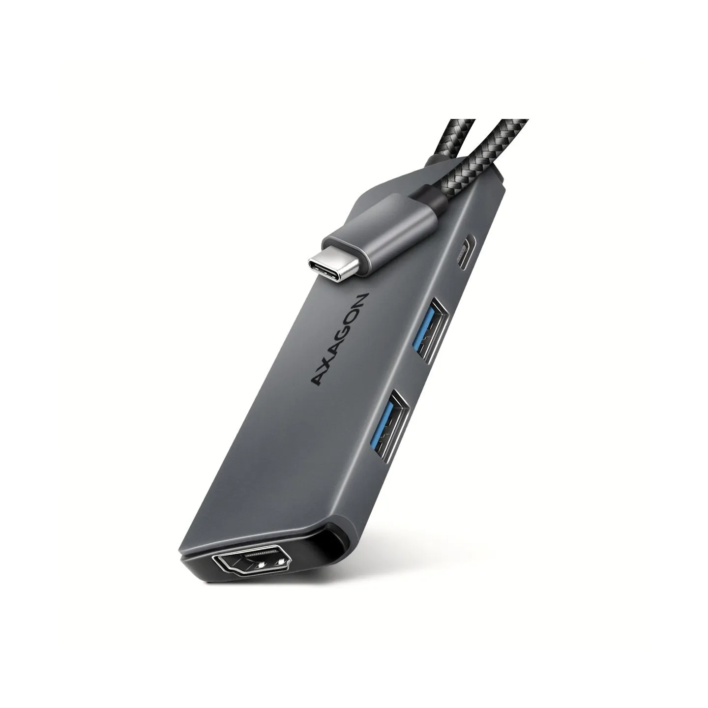 Axagon HMC-5H8K USB 5Gbps hub, 2x USB-A, USB-C, HDMI 8k/30Hz, PD 100W,