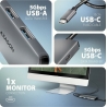 Axagon HMC-5H8K USB 5Gbps hub, 2x USB-A, USB-C, HDMI 8k/30Hz, PD 100W,