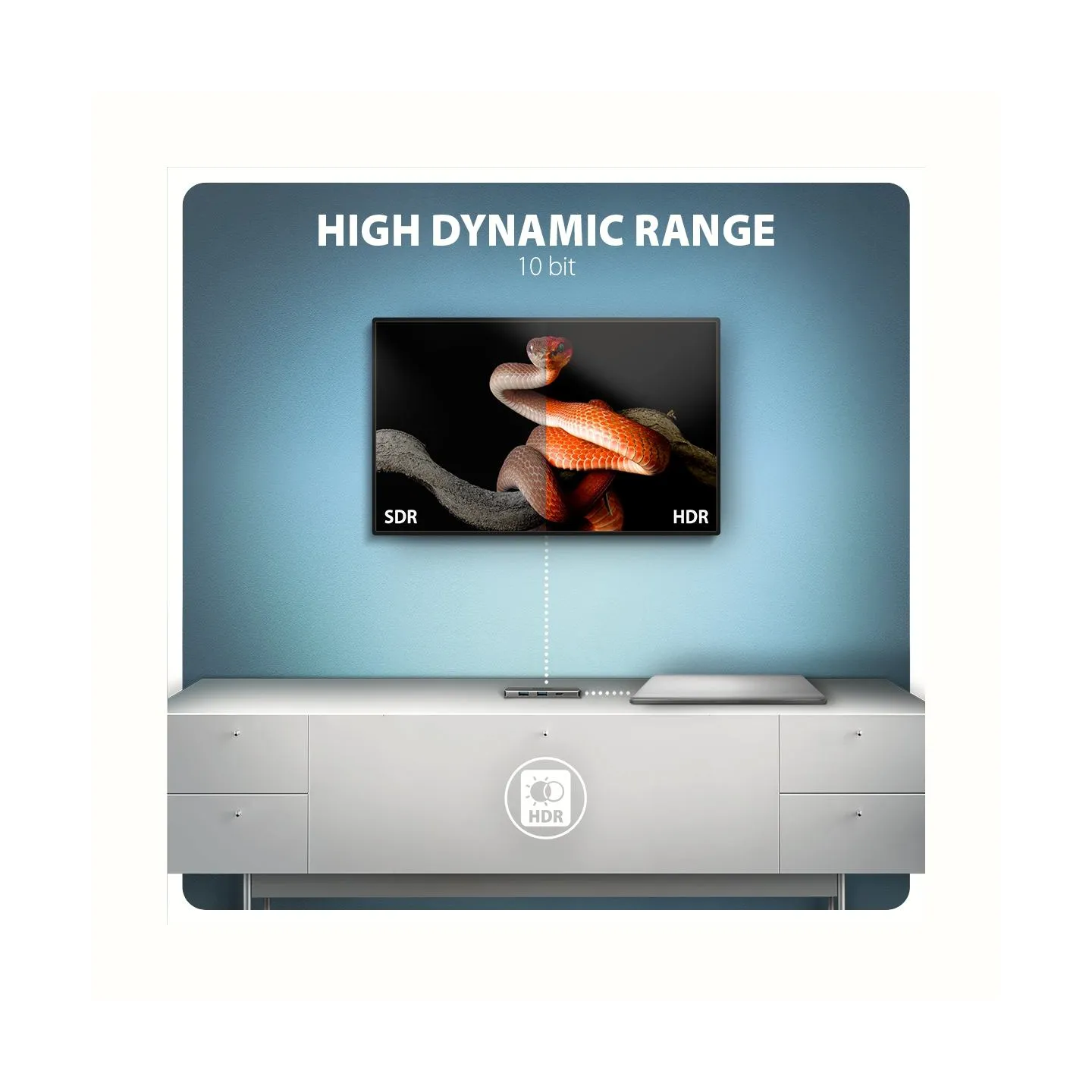 Axagon HMC-5H8K USB 5Gbps hub, 2x USB-A, USB-C, HDMI 8k/30Hz, PD 100W,