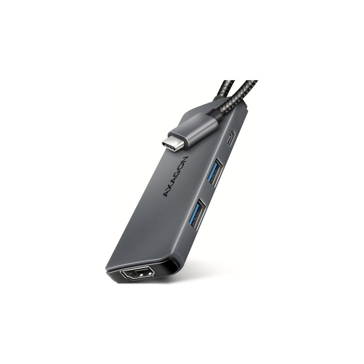 Axagon HMC-5H8K USB 5Gbps hub, 2x USB-A, USB-C, HDMI 8k/30Hz, PD 100W,