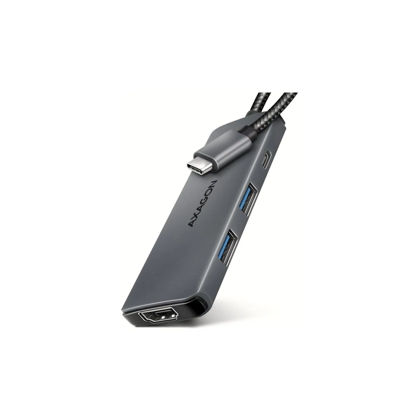 Axagon HMC-5H8K USB 5Gbps hub, 2x USB-A, USB-C, HDMI 8k/30Hz, PD 100W,
