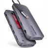 Axagon Multiport USB-C 10Gbps hub. NVMe/SATA M.2, HDMI and DisplayPort. Cable USB-C 50 cm.