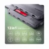 Axagon HMC-12GM2 USB hub 12in1 10Gbps HDMI DP LAN M.2