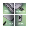 Axagon HMC-12GM2 USB hub 12in1 10Gbps HDMI DP LAN M.2