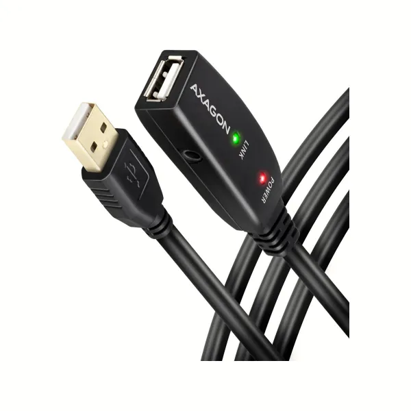 Axagon Active extension USB 2.0 A-M> A-F cable, 5 m long. Power supply option.
